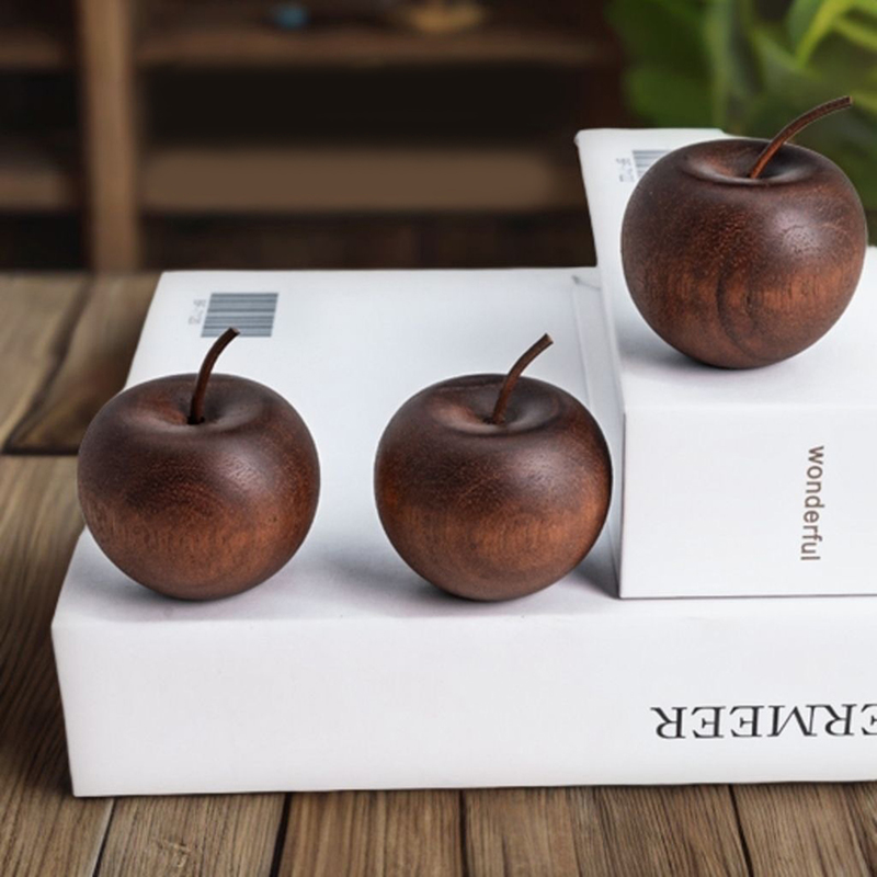 1PCS Of Wooden Apple Shaped Es - Fragrance Home Decor review and price